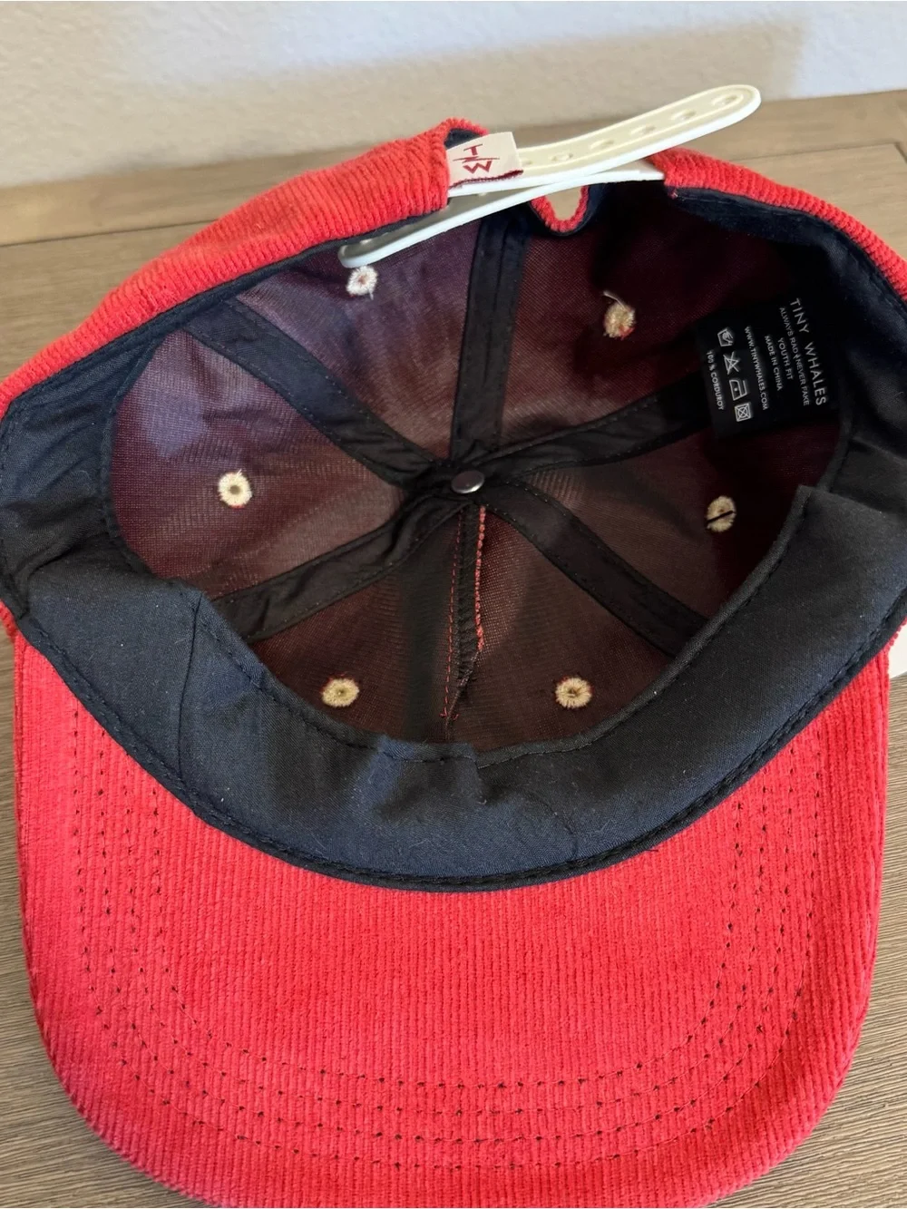 Tiny Whales Take It Easy Corduroy Hat 6-12Y NWT
